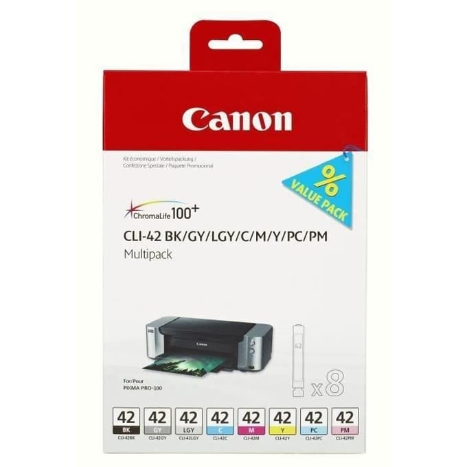 Set inktpatronen »CLI-42« (CLI-42 BK/GY/LGY/C/M/Y/PC/PM)