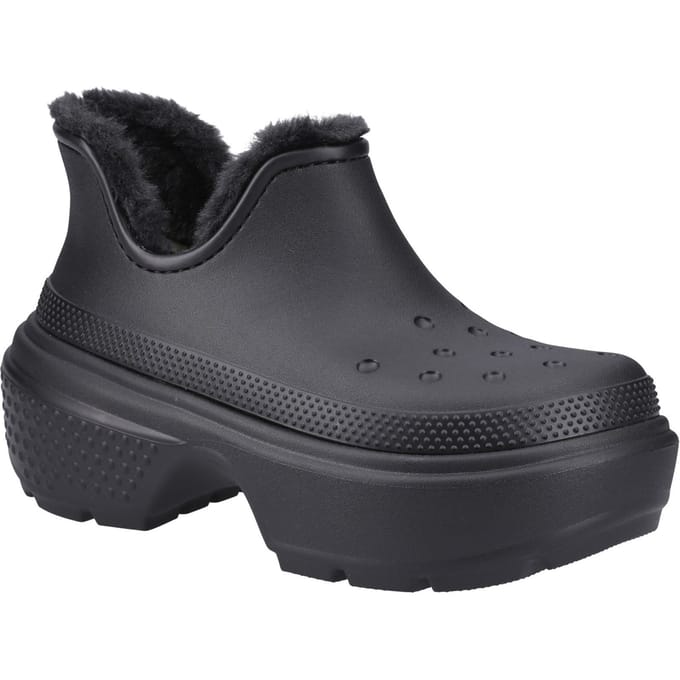Crocs Stomp Lined Shorty Boot - Dames Platformlaarzen - Zwart - 42-43