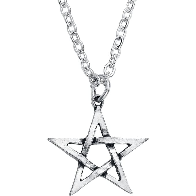 Alchemy Gothic - Gothic Halsketting - Pentagram - zilverkleurig