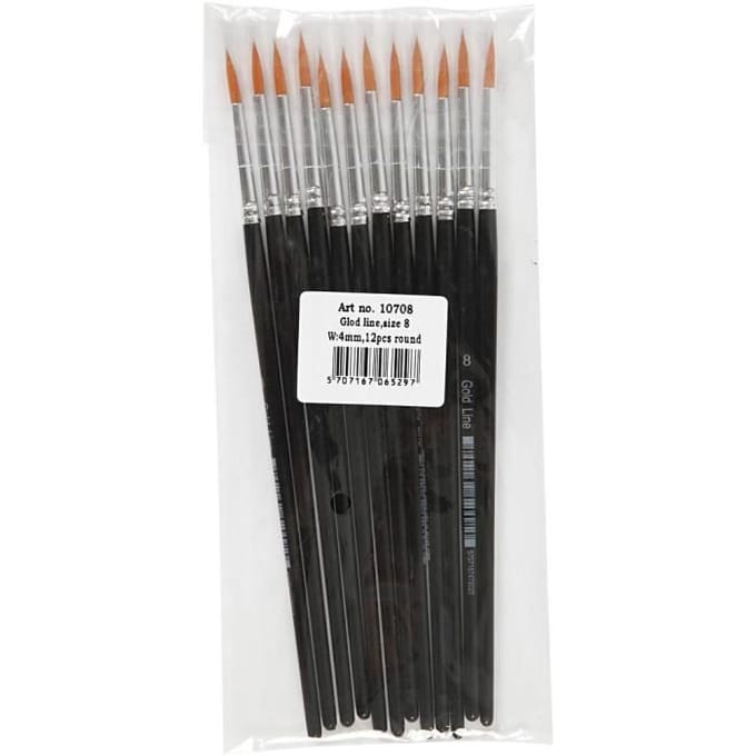 Creativ Company Round brushes - Nr. 8 12st.