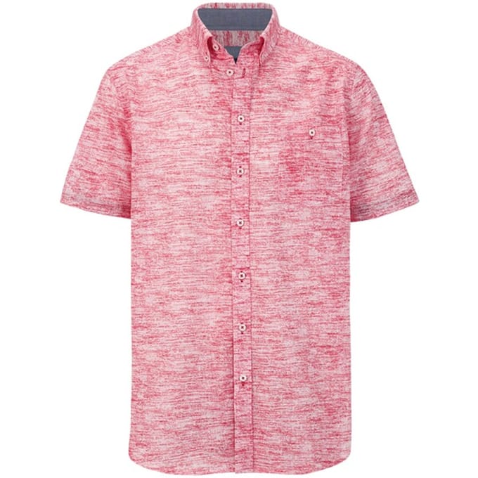 Babista herren Overhemd Met Korte Mouwen - 47/48 - rood - Plus Size