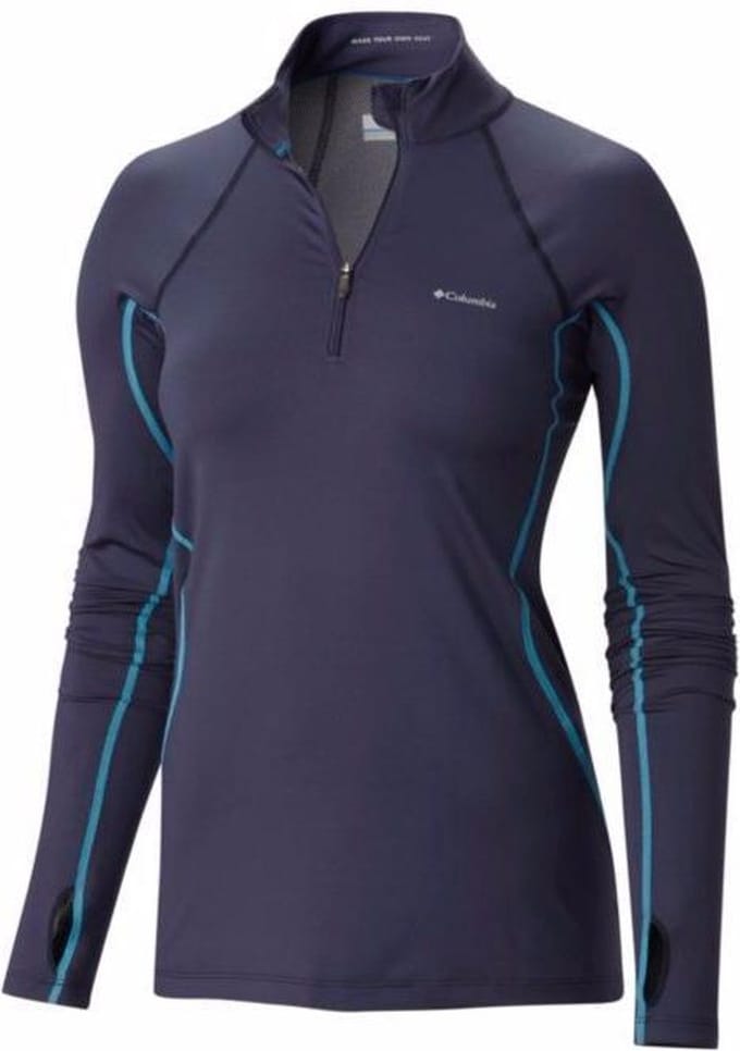 Columbia Midweight Stretch Half-Zip Shirt Longsleeve Dames - Nocturnal