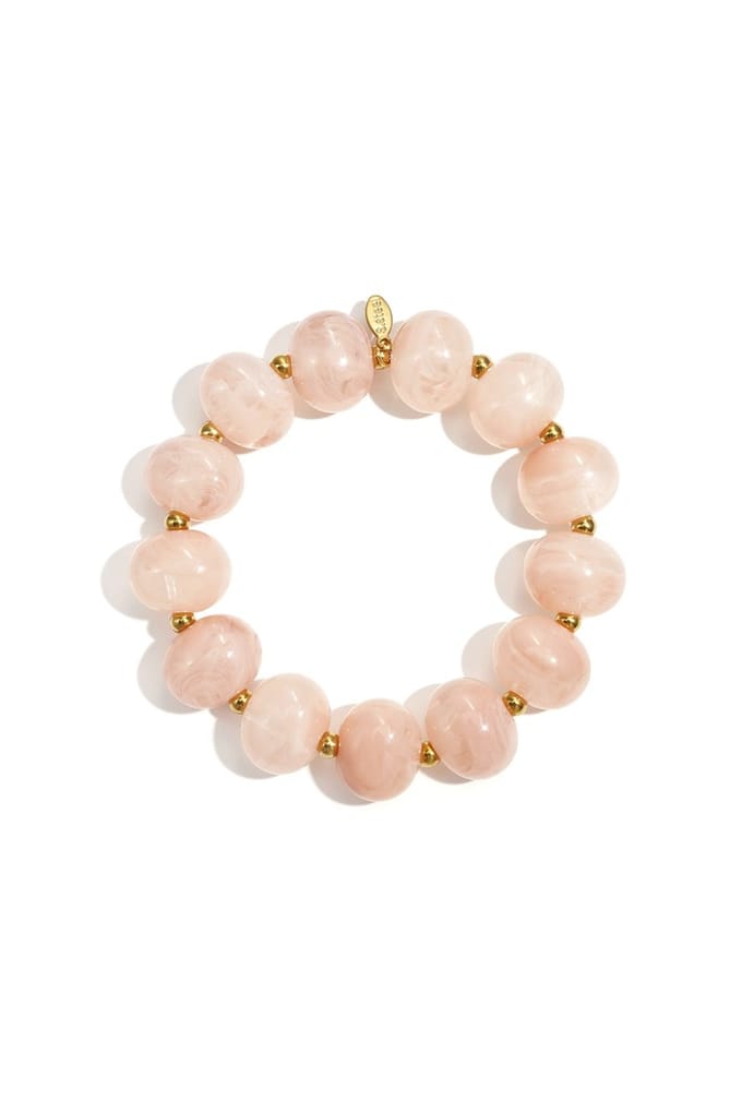 Elastieke kralenarmband met grote kralen