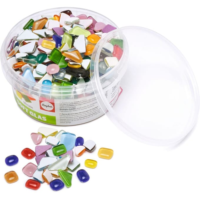 Zacht glas gebroken mozaïek "Colourful Mix", 500 g