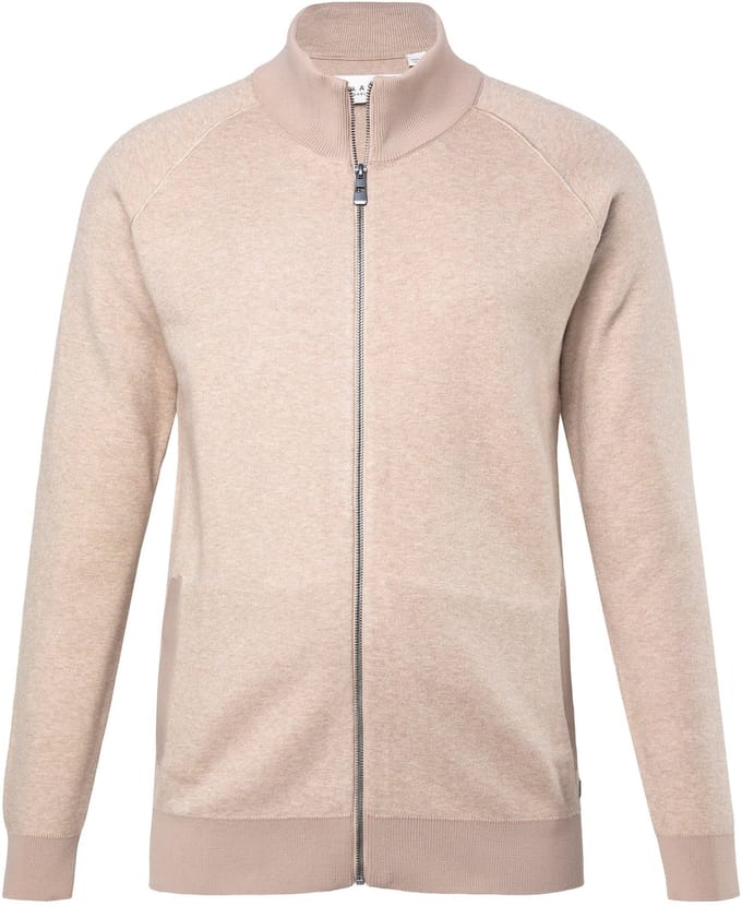 JP 1880 - Heren - Cardigan duurzaamheid gerecyclede materialen - Natuur melange - Maat L
