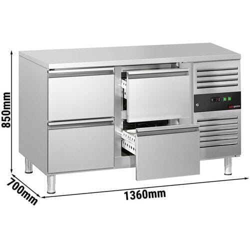 GGM Gastro Kühltisch ECO - 1360x700mm - mit 4 Schubladen