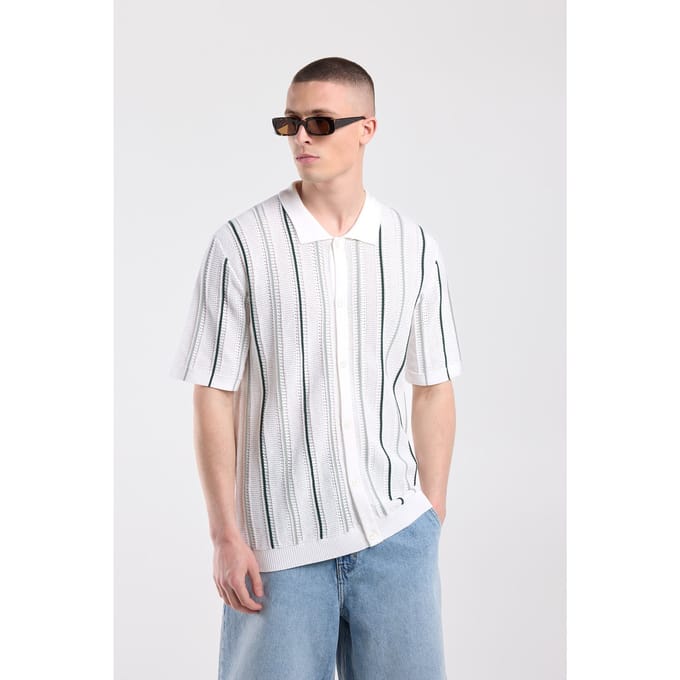 America Today Kent White/green Größe: L | Poloshirts Outlet | Herren | Weiß