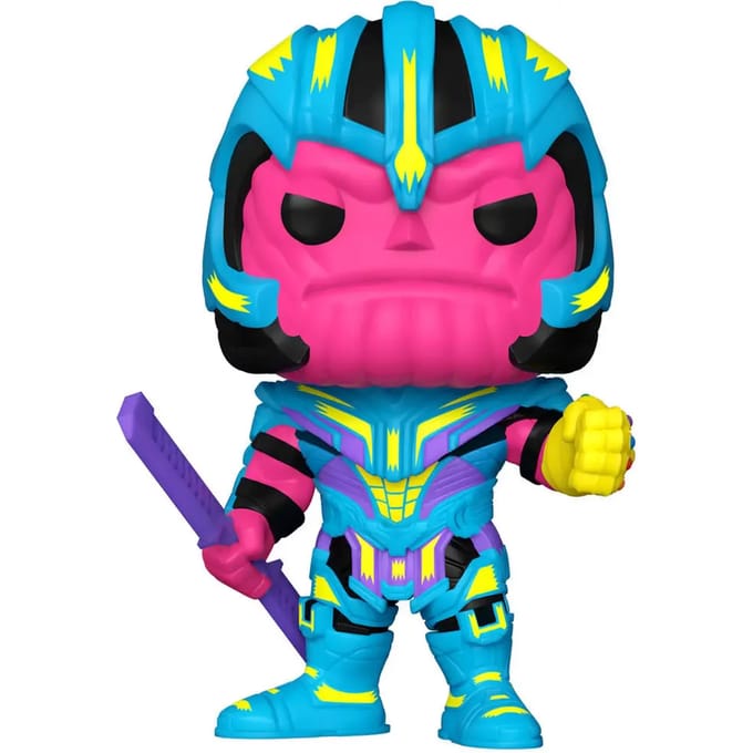 Funko The Avengers Verzamelfiguur & Tshirt Set -S- Marvel POP! & Tee Box Thanos Blacklight Zwart