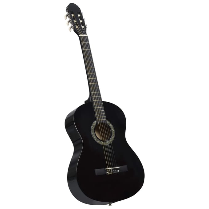vidaXL - Gitaar - klassiek - beginner - met - tas - 4/4 - 39" - zwart