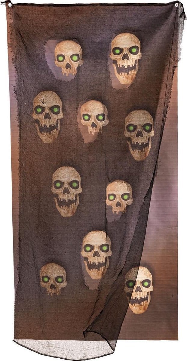 Carnival Toys Horrorgordijn 160 X 75 Cm Textiel Bruin