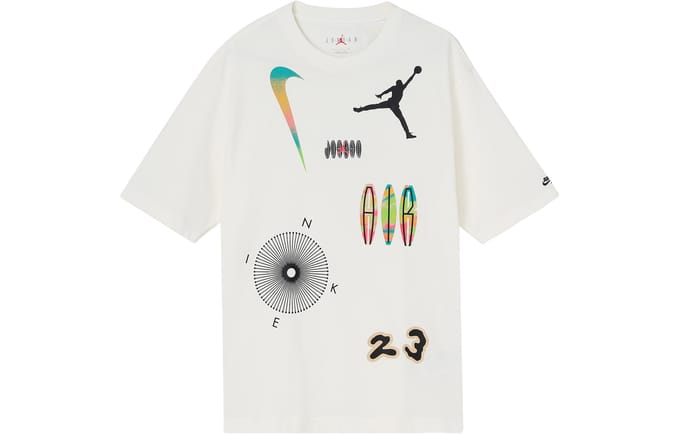 T-shirts Jordan Homme Blanc Col Rond Coupe Droite Modérée 2XL white