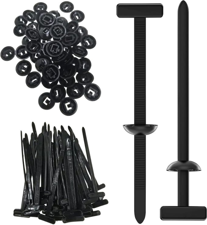 Zwarte Kabelbinders Set 50 Stuks Sterk Nylon Zelfsluitend Universeel