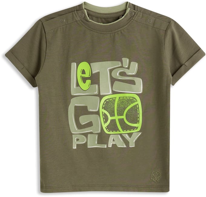 4PRESIDENT T-shirt jongens - Stone gray - Maat 116