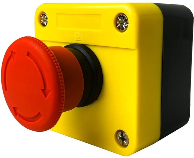 Noodstop Drukschakelaar 660V 10A met Behuizing - Rode Drukknop