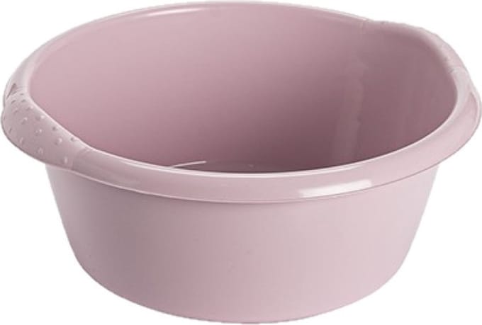 Hega Hoger Afwasteil - 10L - rond - roze - 38 x 16 cm - afwasbak