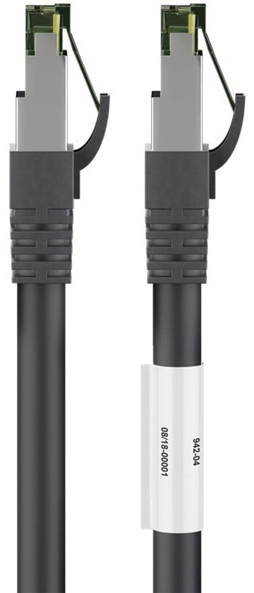 Danicom Cat8 S/FTP (PIMF) patchkabel - 1 meter zwart - netwerkkabel - internetkabel - UTP kabel - RJ45 - 10000 mbit/s