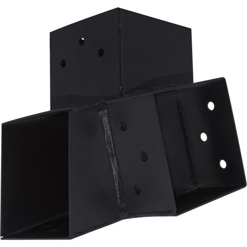 Suki Hoekverbinder 3d - 3 Aansluitingen - Verzinkt Staal - Antraciet - 91x91mm - Type E - Ce