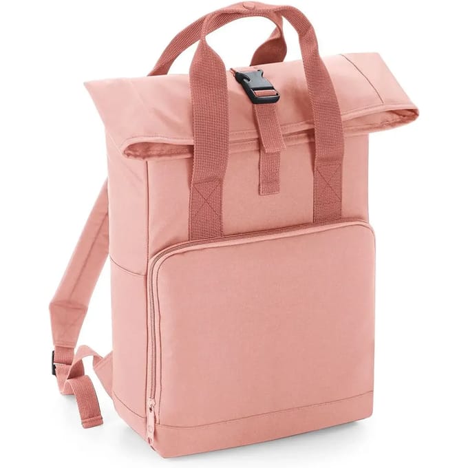 Twin Handle Roll-Top Backpack BagBase - 11 Liter Blush Pink