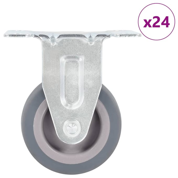 vidaXL - 24 - st - Wielen - vast - 50 - mm