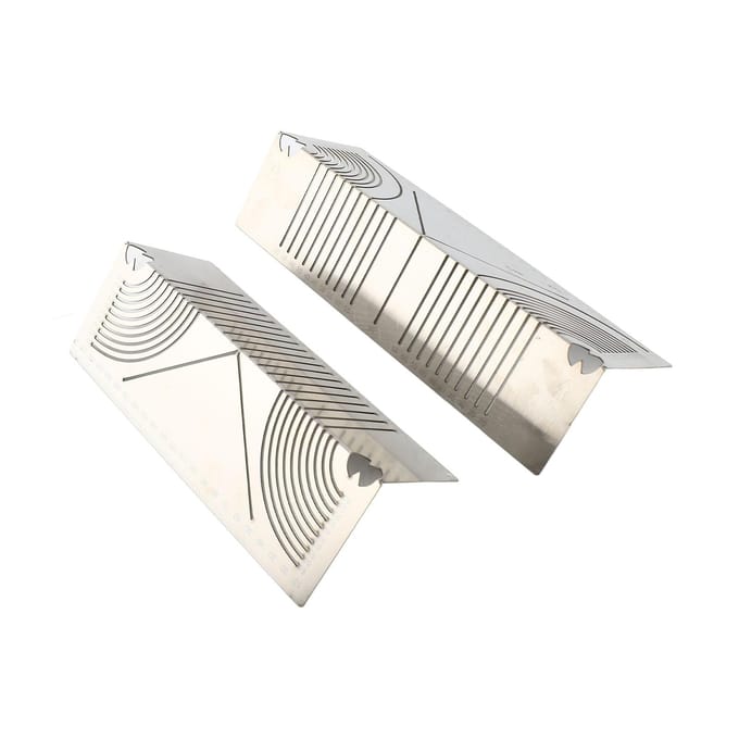 2 Pièces Outil de Marquage d'Angle et d'Arc Scriber Linéaire à Arc Multifonctionnel en Acier Inoxydable pour Coupe de Tuyaux Soudage