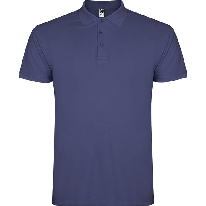 Roly Heren Ster Poloshirt (Denim Blauw)