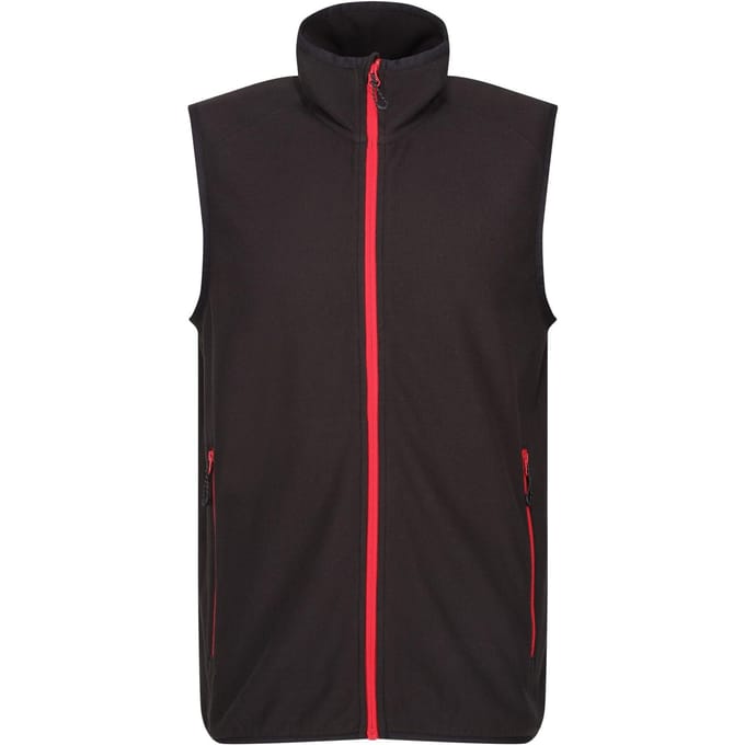 Regatta Heren Navigate Fleece Gilet (Zwart/Klassiek Rood)