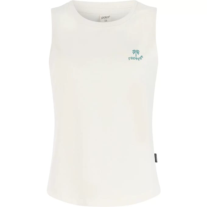 Protest PRTReturn - Singlet Dames - Mouwloos - Ronde hals - Loose fit - Crème