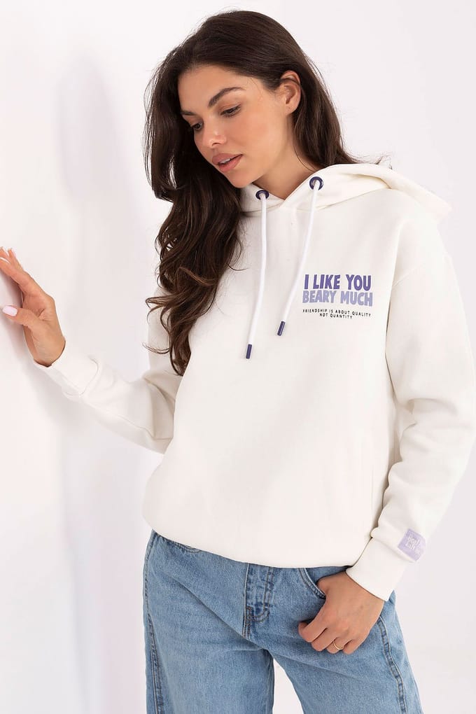 Playful Bear Hoodie - Weiß / M