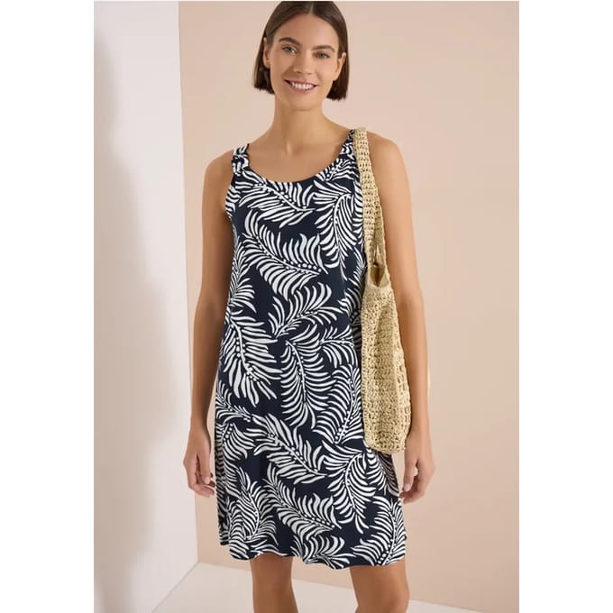Knielange jersey jurk met print