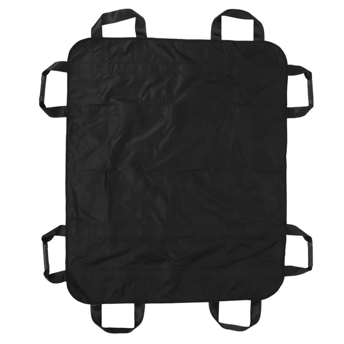 Couverture de transfert imperméable et réutilisable, poignées à large sangle, lit de positionnement pour transfert et patient black