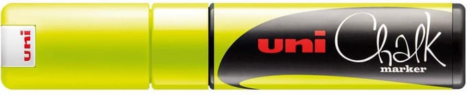 Uni Chalk Marker 8K Geel Fluo