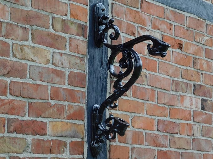 Vlaggenstokhouder XL - 65 cm - Zwart - Alu