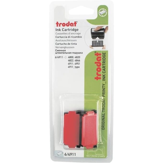 Stempelkussen Trodat Printy 6/4911 2 stuks rood