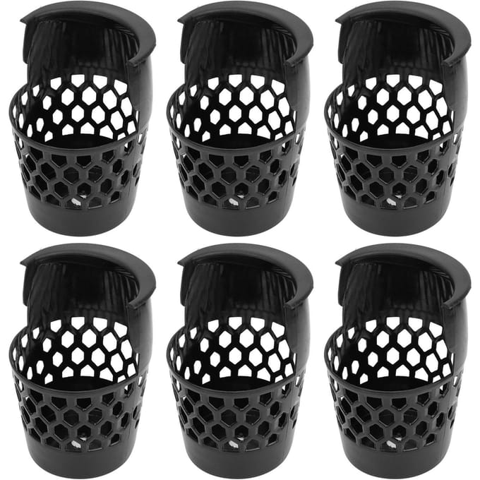 6 Stuks Biljartbal Opbergzakken Plastic Pooltafel Web Manden Drop Net Tas Accessoire M black
