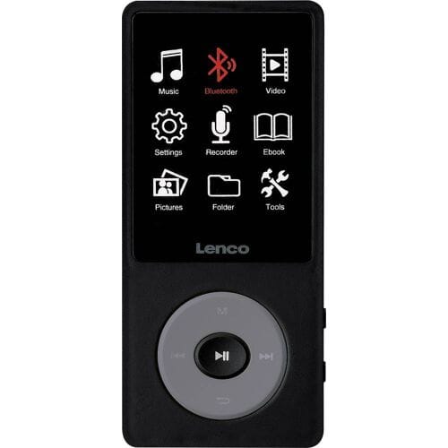 Lenco Xemio-860BK - MP3/MP4 speler met Bluetooth en 8GB intern geheugen - Zwart