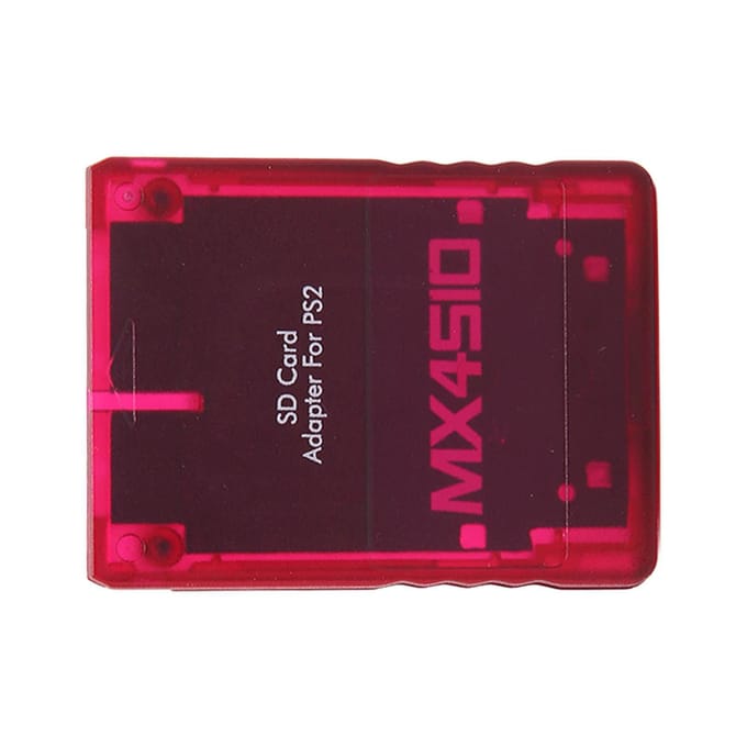 MX4SIO SIO2SD Micro Opslagkaart Adapter Handgemaakt Stabiele Vervanging Micro Opslagkaartlezer voor PS2 Transparent Red