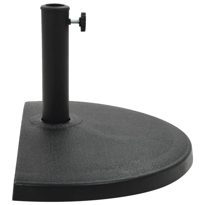 vidaXL - Parasolvoet - halfrond - 15 - kg - polyresin - zwart