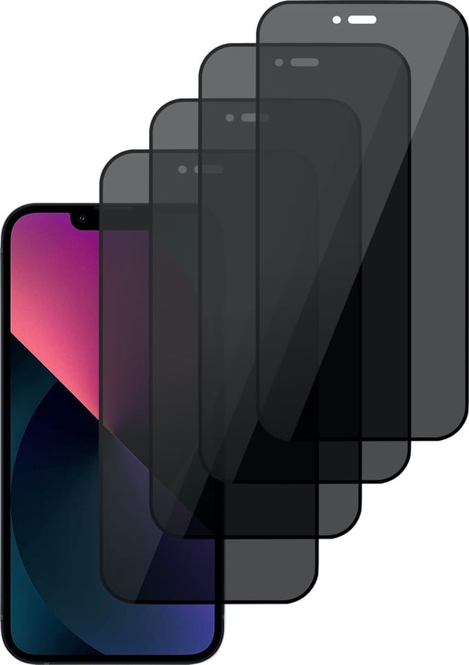 Privacy Screenprotector geschikt voor iPhone 13 - 4x FullGuard Screen Protector
