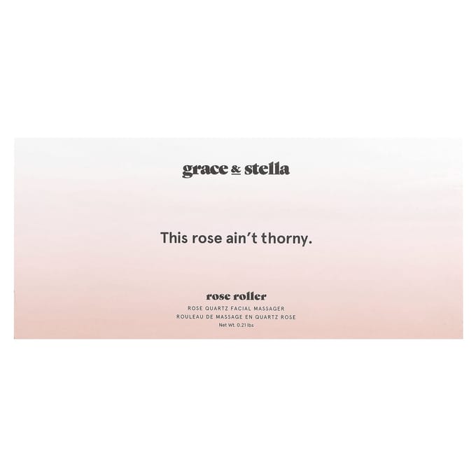Grace & Stella, Masseur facial en cristal de rose, 1 rouleau white