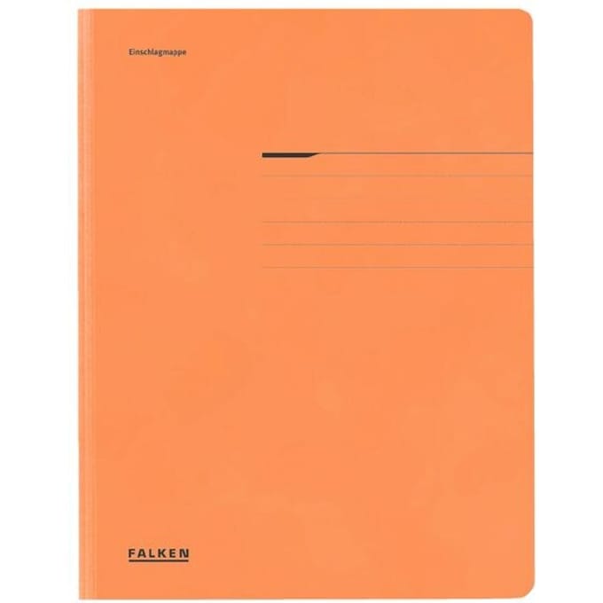 FALKEN verzamelmap, A4, flappen, manillakarton, oranje