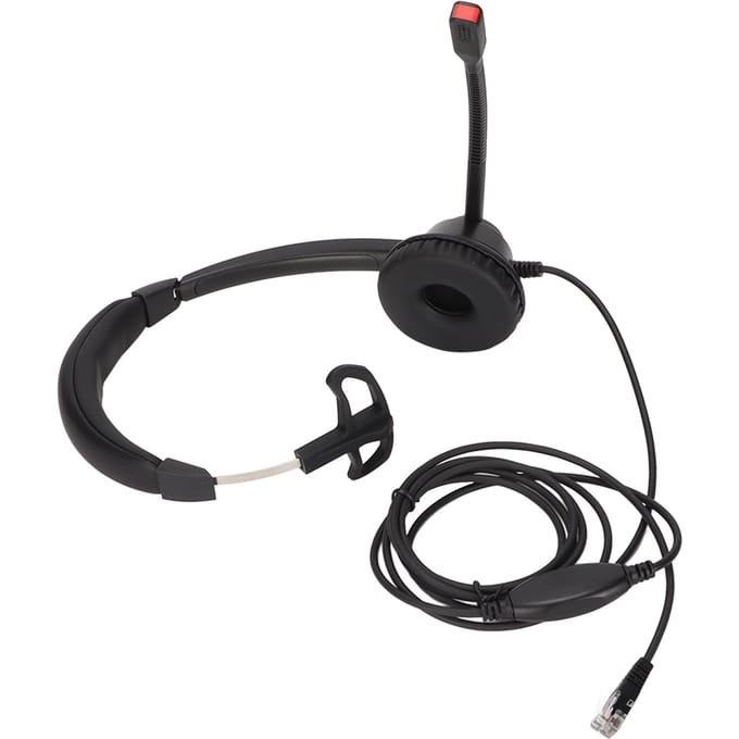 Monoaurale klantenservice headset volumeaanpassing enkelzijdige oorkoptelefoon met microfoon met ruisonderdrukking