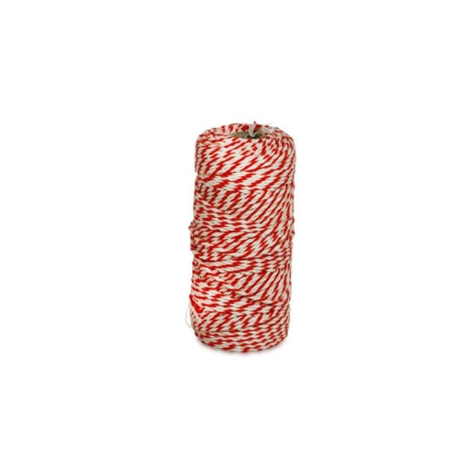 KitchenBasics Rolladetouw - Rood/wit  - 80 m