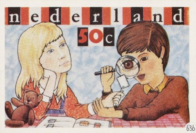 Briefkaart met afbeelding Filatelie postzegel