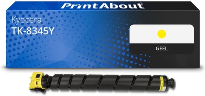 PrintAbout huismerk Toner TK-8345Y Geel Geschikt voor Kyocera