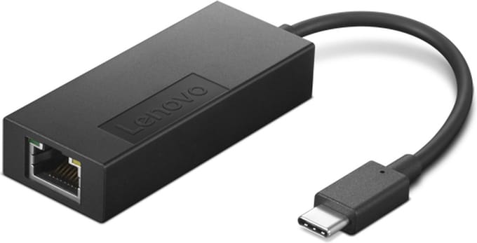 Lenovo USB-C, RJ45 Adapter [1x USB-C stekker - 1x Gigabit-LAN (1/2.5 Gbit/s)] 4X91H17795 0 mm