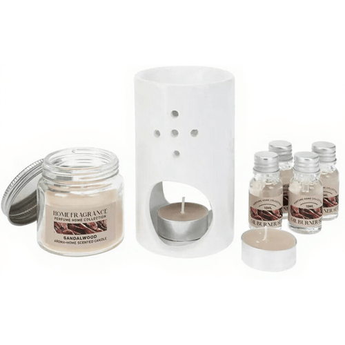 Home Styling Collection - Geurbrander - Sandelhout Geur - Keramisch - Compleet Set