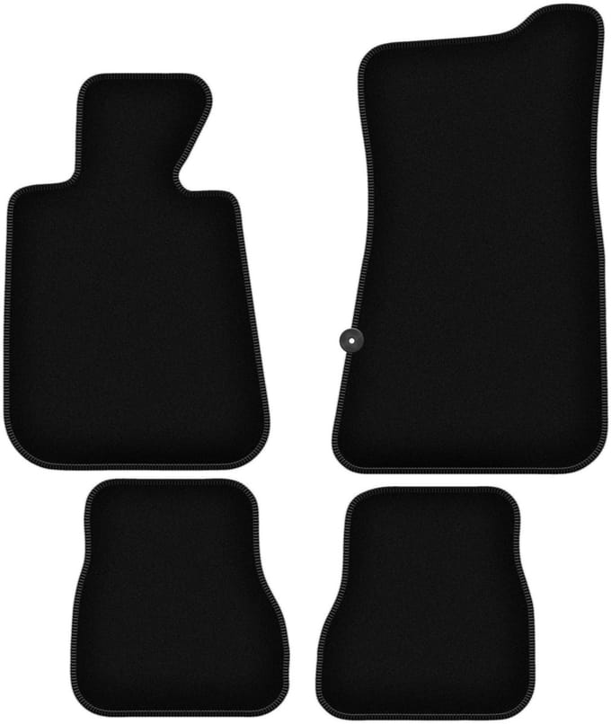 BASIC zwarte veloursmatten voor: BMW 3 E30 cabriolet (1986-1993)