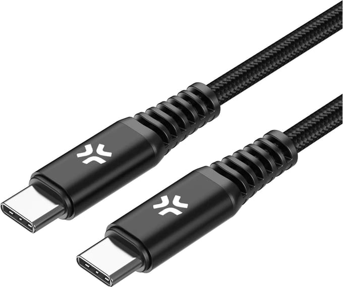 Celly Oplaadkabel 100W - USB kabel - USB-C naar USB-C kabel geschikt voor o.a. iPhone en Samsung - 2.0m - Zwart