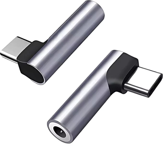 Nereb Aux naar USB C Adapter - Audiojack 3.5 mm - Aluminium