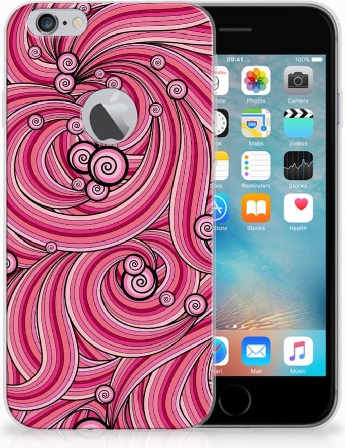 Back Cover voor Apple iPhone 6 Plus | 6s Plus Hoesje maken Swirl Pink